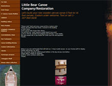 Tablet Screenshot of littlebearcanoes.com